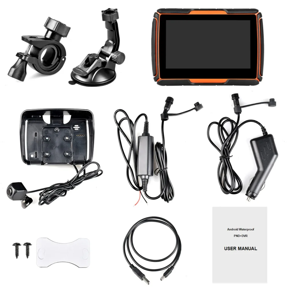 Новейший Fodsports gps мото навигатор 4,3 дюймов с DVR IPX7 Водонепроницаемая Android система wifi Bluetooth мотоцикл gps навигация