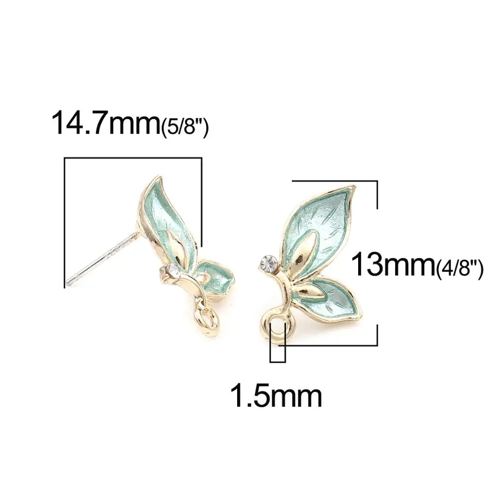 Серьги-гвоздики DoreenBeads из цинкового сплава в виде насекомых фурнитура для