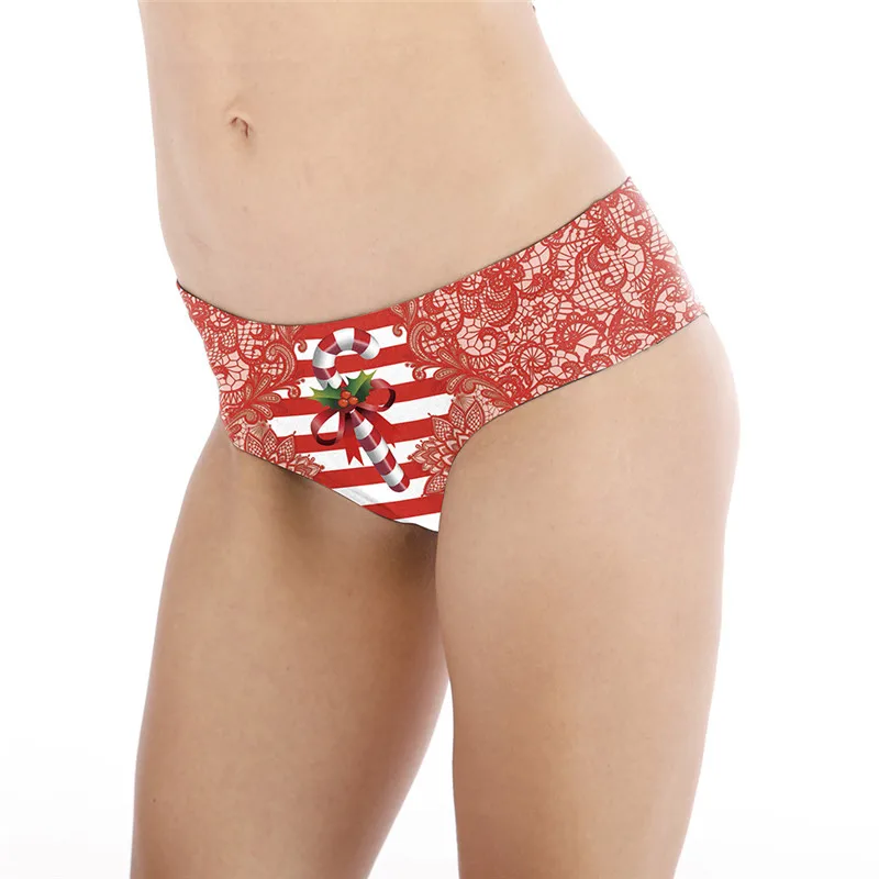 Нижнее белье для женщин забавное сексуальное женское шорты с рождественским