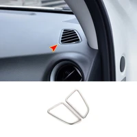 for nissan navara 2017 2020 stainless silvery car front small air outlet decoration cover trim sticker car styling accessories