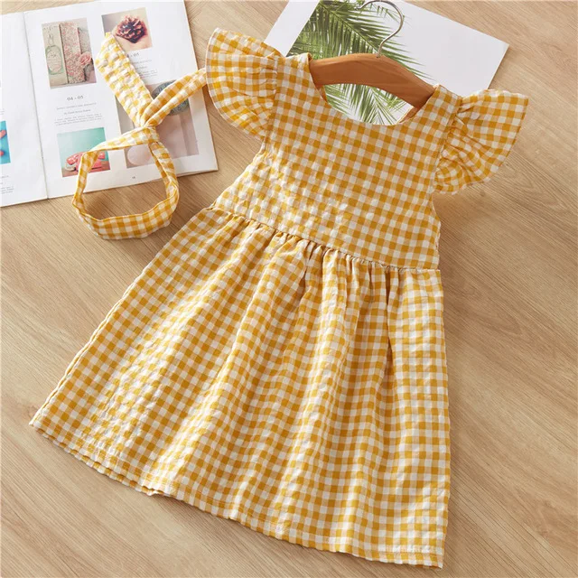 Hot 2021 New Summer Dress Toddler Kids Baby Girls Lovely Birthday Clothes Blue Striped Off-shoulder Ruffles Party Gown Dresses | Детская