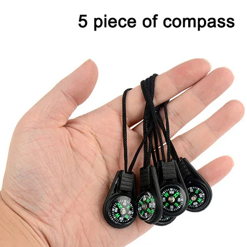 5 piece Compass 5 шт. Мини-Компас для выживания, для кемпинга, пешего туризма, Портативный Компас для путешествий, брелок для ключей, инструменты для Северной навигации, оборудование для повседневного использования - Цвет: 5 piece Compass