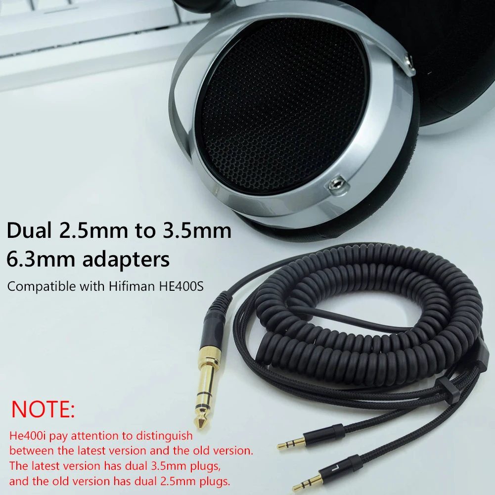 HiFi аудио пружинный кабель для Hifiman HE400S/HE-400I/HE560 // HE350/HE1000/HE1000 V2/AudioQuest NightHawk наушники |