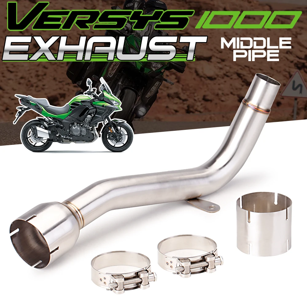 

For Kawasaki Versys 1000 SE KLZ1000 Versys1000 2019 2020 2021 Exhaust Muffler Escape Catalytic Delete Modified Middle Link Pipe