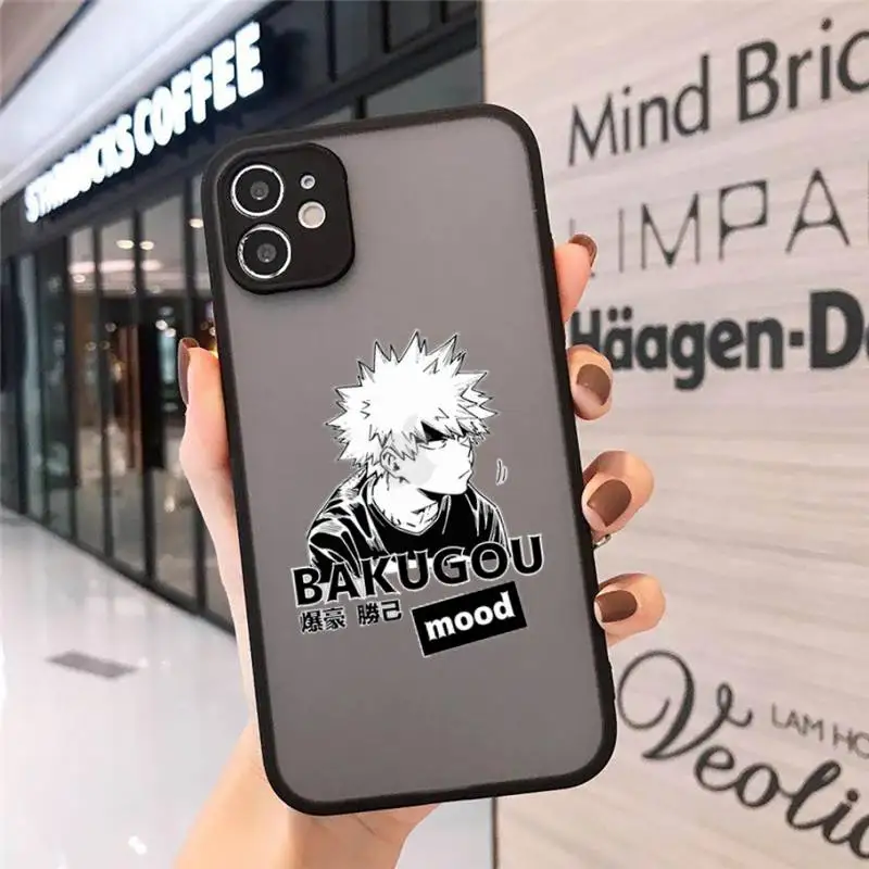 

My hero academia deku bakugou Boku Phone Cases matte transparent For iphone 7 8 11 12 plus mini x xs xr pro max cover