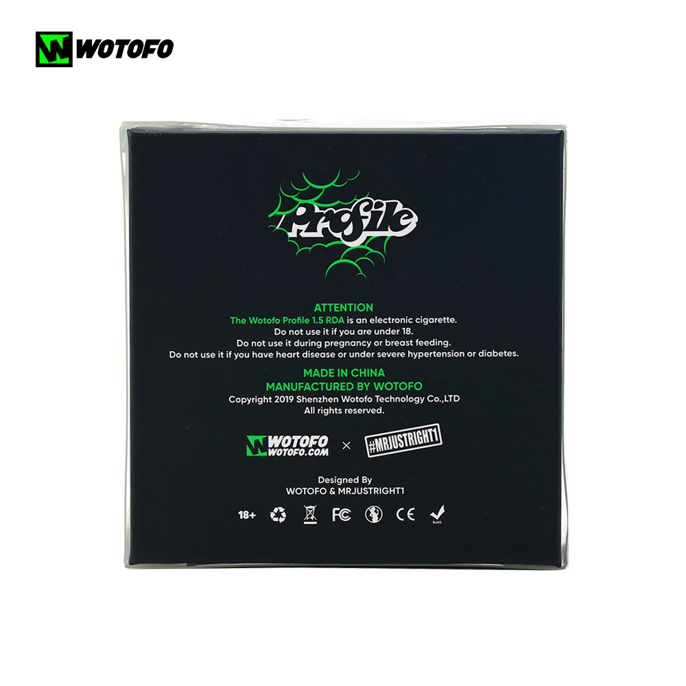 Original Wotofo Profile 1.5 RDA Atomizer Vape Tank Vaporizer 510 Electronic Cigarette With nexMESH Coil VS | Электроника
