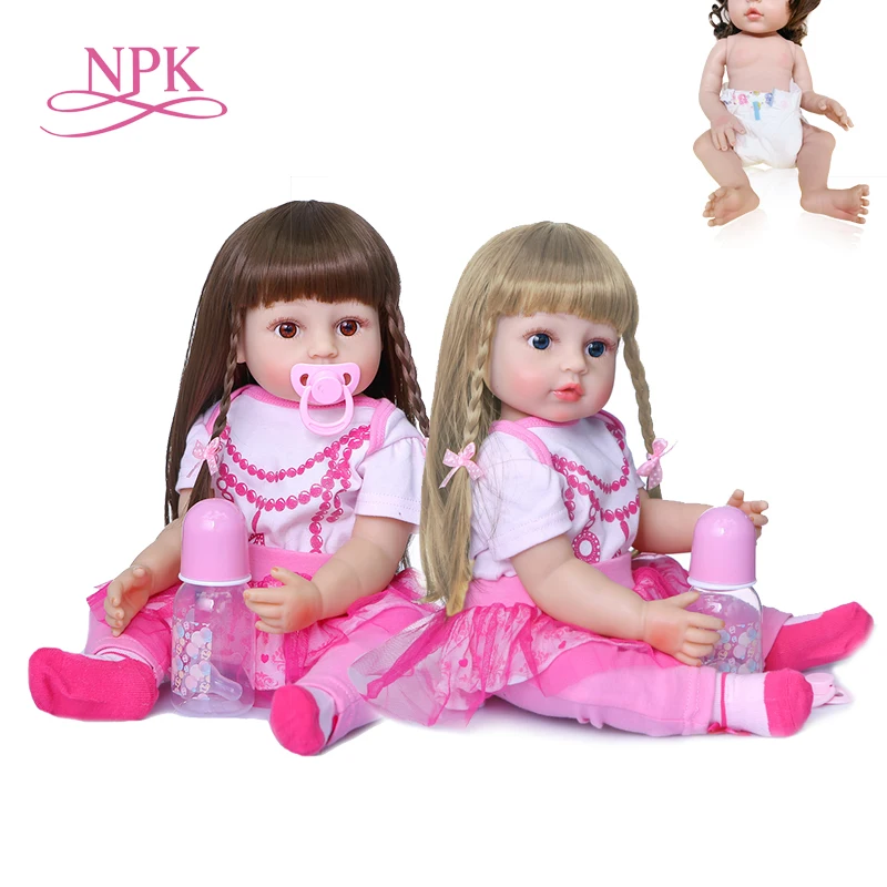 Кукла Мягкая силиконовая виниловая для новорожденных 55 см два цвета | Игрушки и