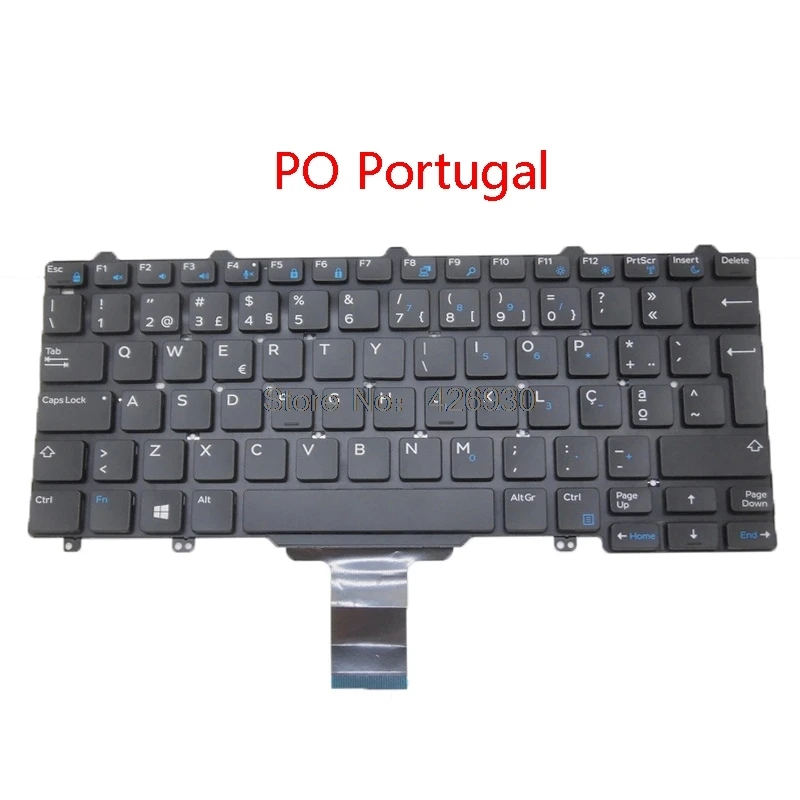 Ноутбук США Великобритания JP LA SL GR клавиатура для DELL 7350 E5250 E5270 E7250 E7270 E7450 E7470 3160 3150 японский латинский Словенский Германия - Цвет: PO Portugal
