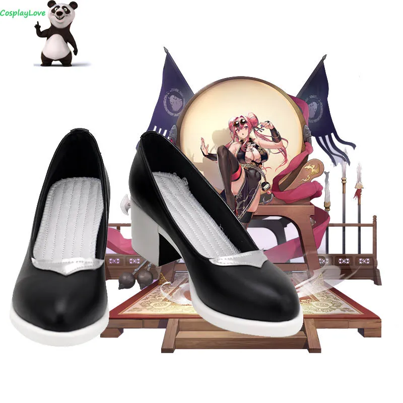 

CosplayLove Azur Lane Bremerton Black Cosplay Shoes Long Boots Leather Custom Made For Party Birthday