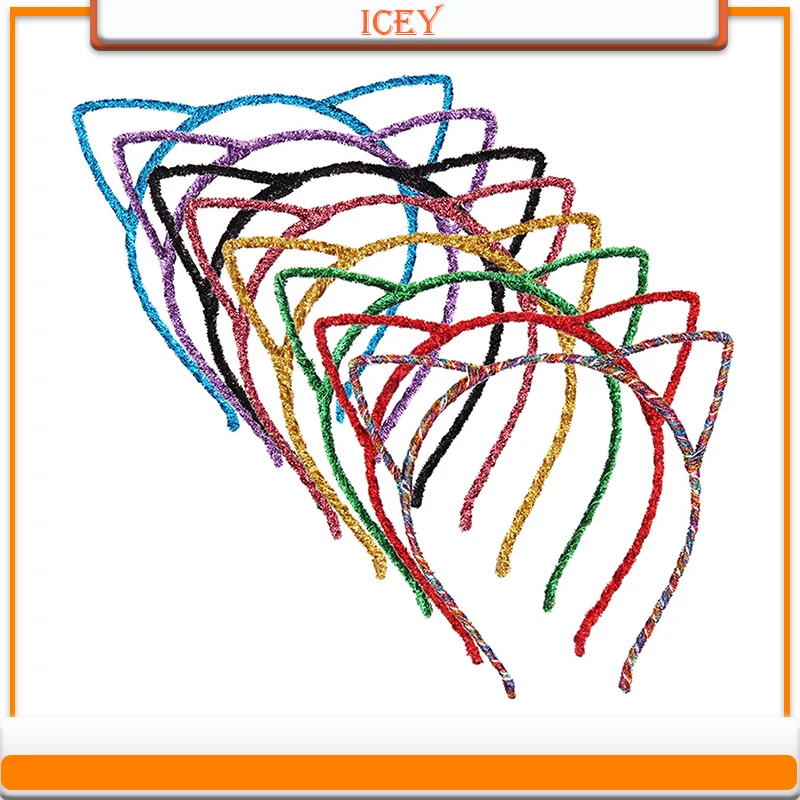 

1pc Girls Cat Ears Headband Multicolor Styling Tools Headwear Plastic Party Headwear Children's Headbands