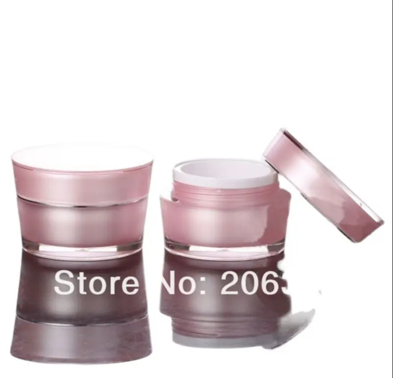 

30 г розовая конусная банка для крема с серебряной линией, косметический контейнер, банка для крема, косметическая банка, косметическая упаковка