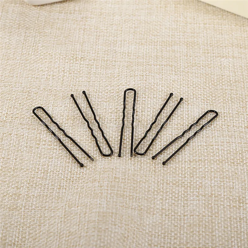 

2019 Beauty 50 Pcs/set Black Fashion U Shape Hairpins Curly Wavy Barrette Hairpin Bobby Pins Styling Hair Tool for Women Girls