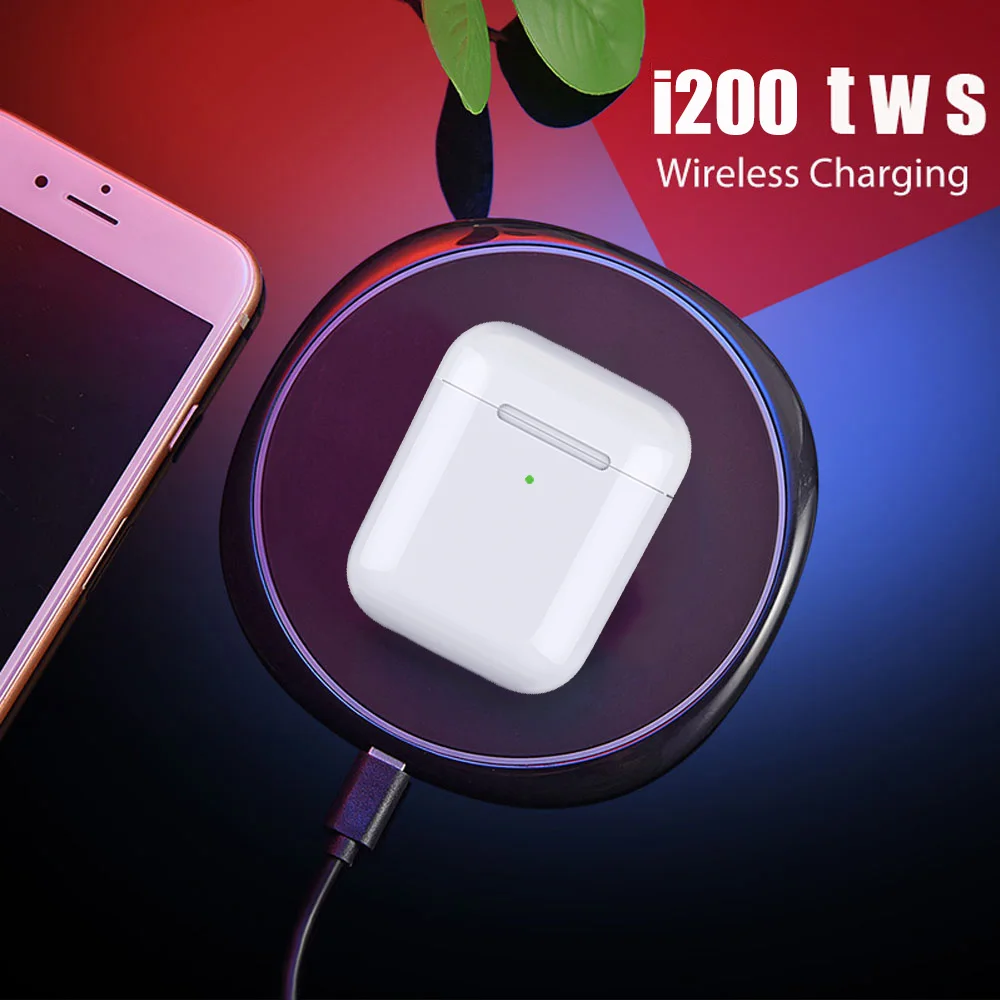 I200 TWS всплывающие Bluetooth наушники 1:1 Реплика беспроводные QI Беспроводная зарядка