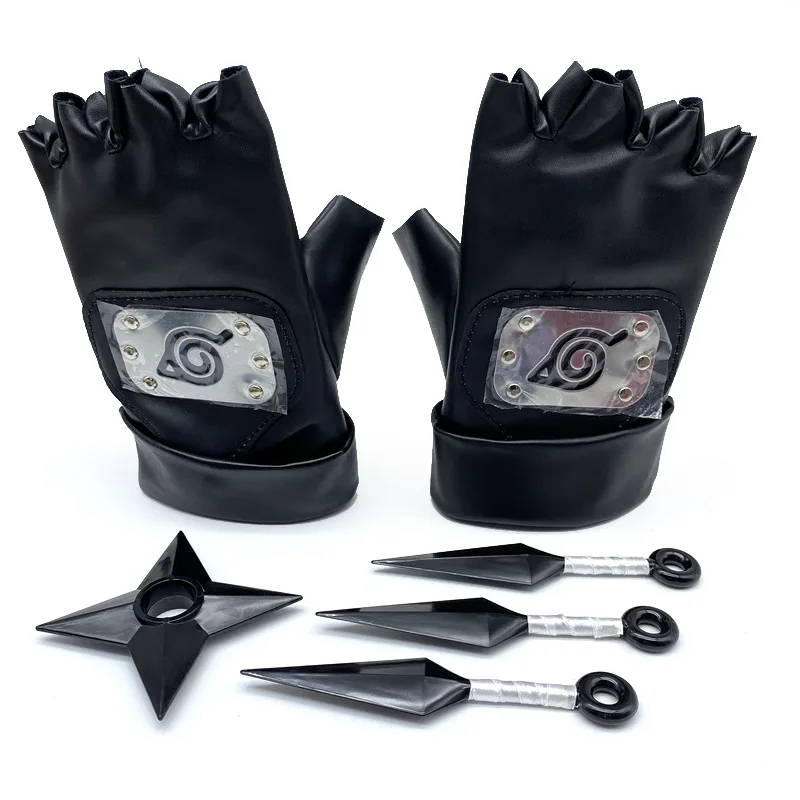 

Naruto Anime Cosplay Hatake Kakashi NARUTO Uchiha Sasuke Gaara Gloves Props Plastic Hand Sword Weapon Model