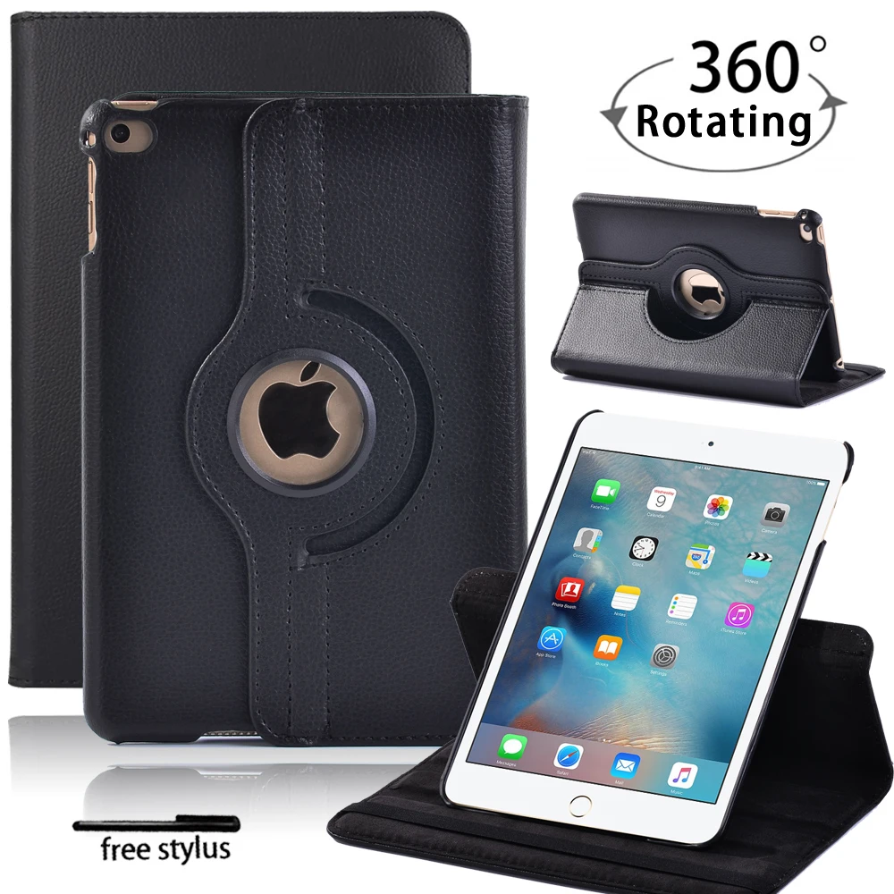 Чехол-книжка для Apple Ipad Mini 360 4/5 дюйма из искусственной кожи с вращающейся на 7 9