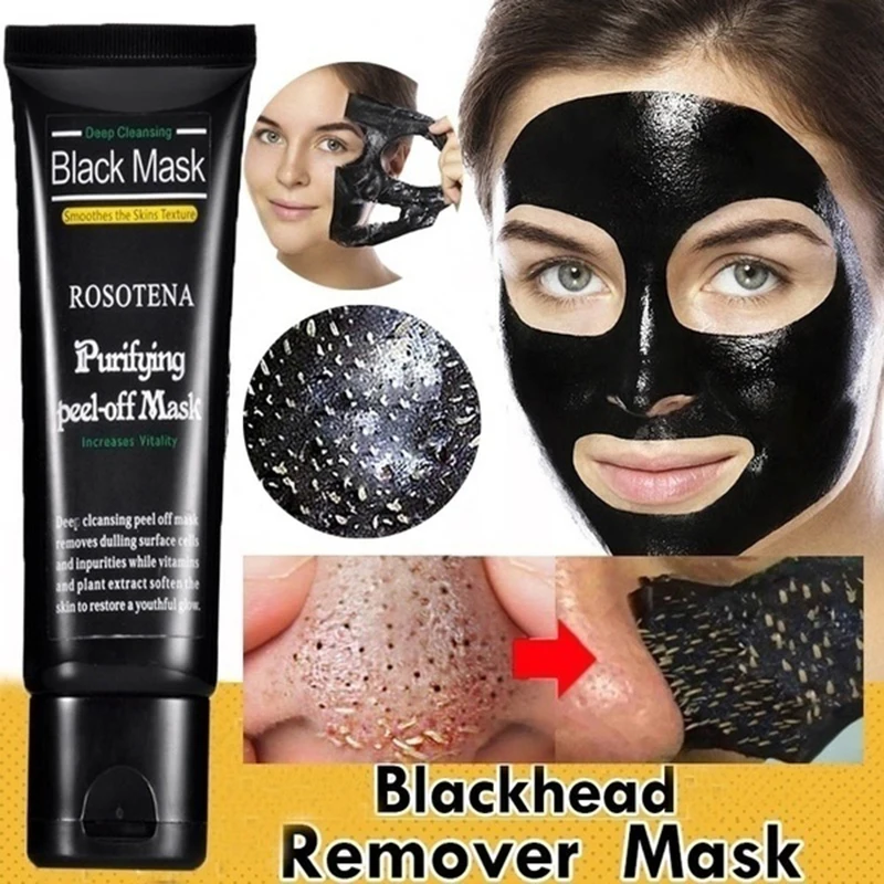

Deep Cleansing Charcoal Mask Peel Off Blackhead AcneI Shrink Pore Moisturizing Oil Control Purifying Black Mask T zone Skin Care