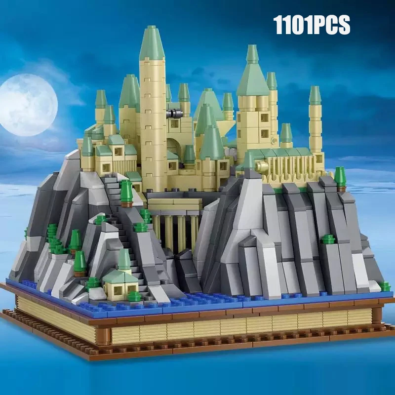 

Творческий Волшебный мир школа мини замок Модель Кирпичи MOC классические сцены фильмов строительные блоки игрушки для детей рождественски...