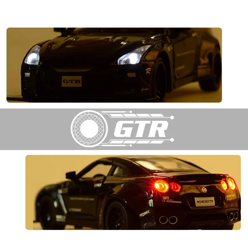 1/32 GTR Diecasts игрушечные модельные машинки игрушки для мальчиков и взрослых
