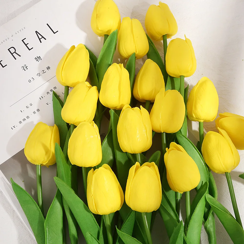 

5 Pcs Simulation Bouquet Tulip Flowers for Wedding Party Home Living Fake Flowers Room Decoration Artificial Flowers Silk Flores