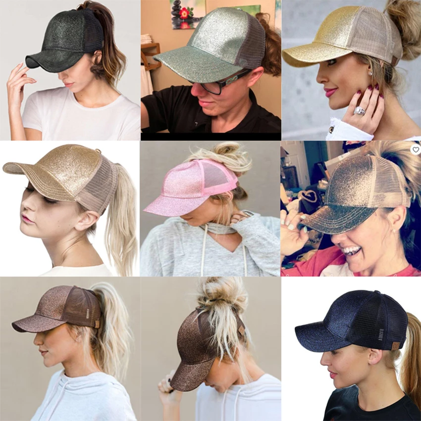 Бейсболка WELROG с блестками женская модная воздухопроницаемая Кепка-Снэпбэк от