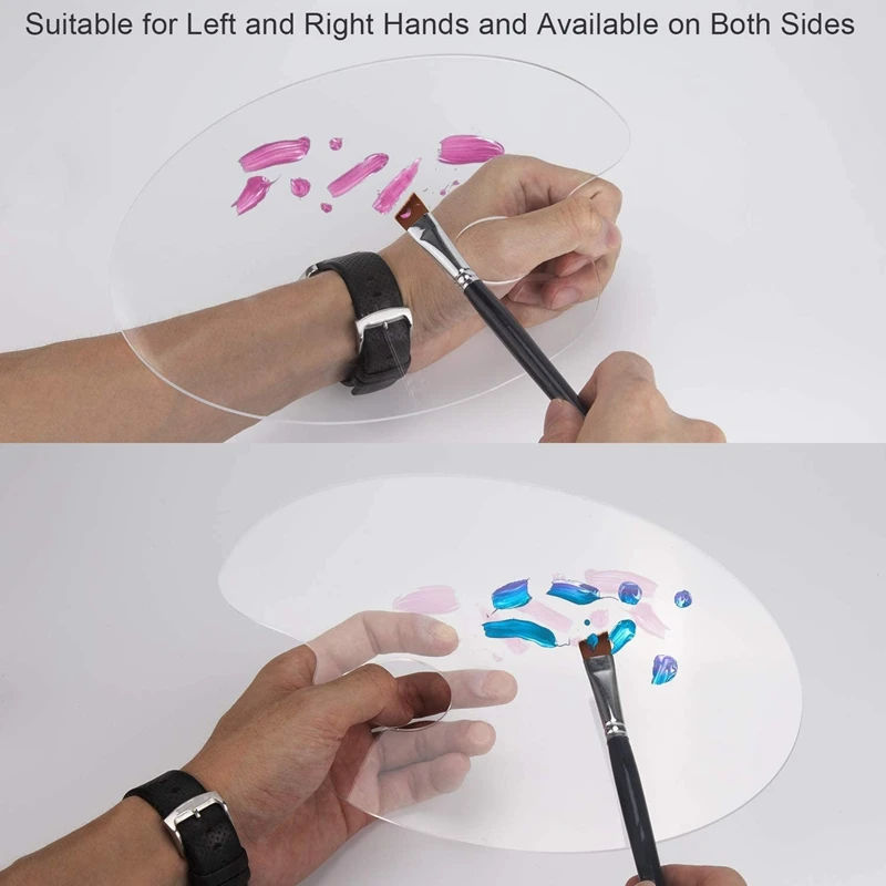 

3 Pack Clear Paint Palette Acrylic Paint Tray Art Palette for DIY Art Craft Painting(9.8 x 5.9 Inch)