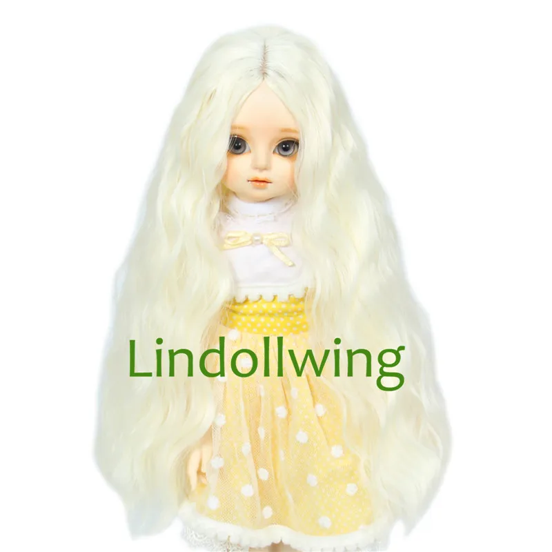 

1/3 BJD Wig Blyth Pullip Dal DD SD LUT Dollfie Doll Wig 8-9 9-10 inch Long Light Blonde Hair