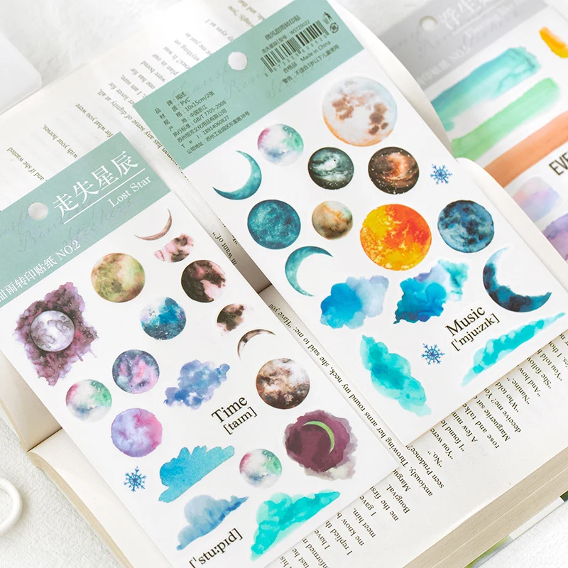 Набор наклеек для канцелярские товары школы 2 листа |