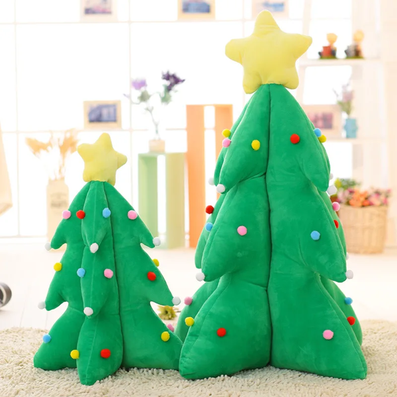 

Big size 115cm Christmas tree Stuffed Plush Toy Soft pillow cushion home decoration Santa Claus Presents kids baby gift