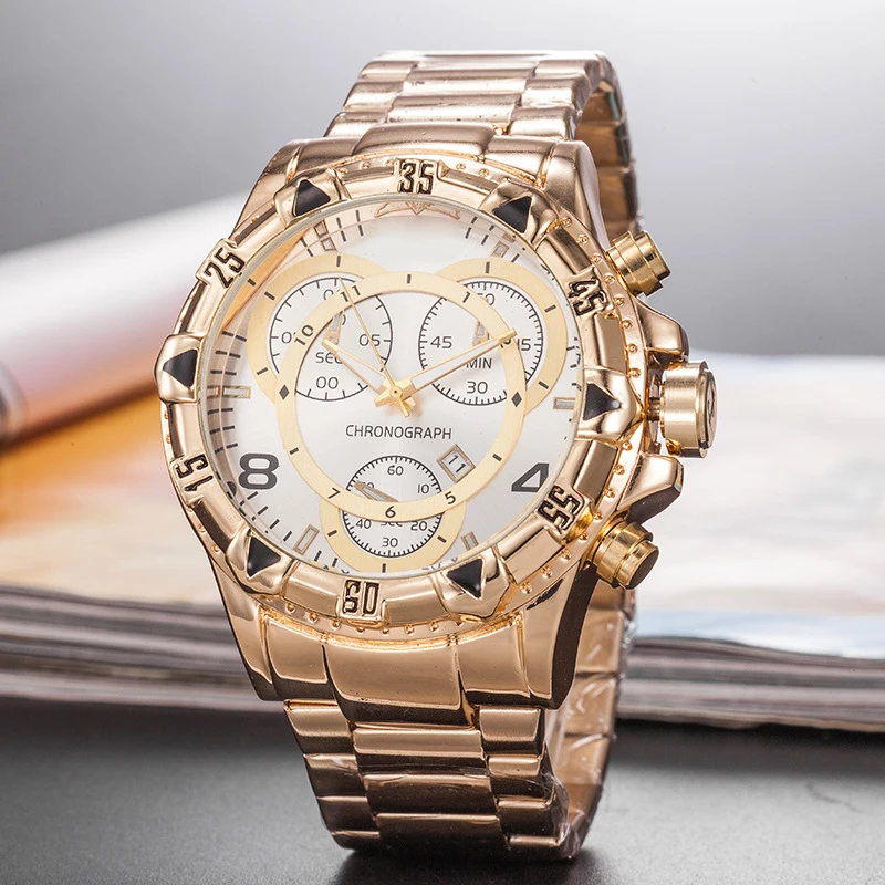 FOSSIL Лидирующий бренд мужские наручные часы с золотым циферблатом и ремешком из нержавеющей стали роскошный дизайн мужские часы reloj deportivo hombre - Color: 3