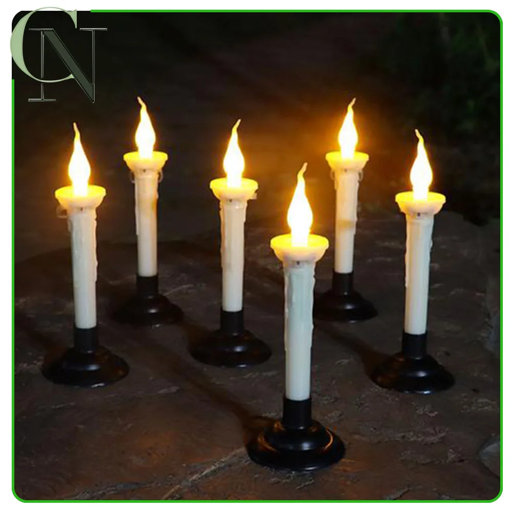 

4PCS Solar Dual-purpose Candle Light Garden Solar Lights Waterproof Solar Lamp With Grounding Accessories For Garden Decoration