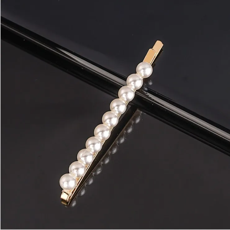 10 Pearls(7cm) Элегантные жемчужные заколки для волос для женщин и девочек, металлическая заколка-палочка, Шпилька для волос, Золотая ручная работа, корейский дизайн, аксессуары для укладки волос - Цвет: 10 Pearls(7cm)