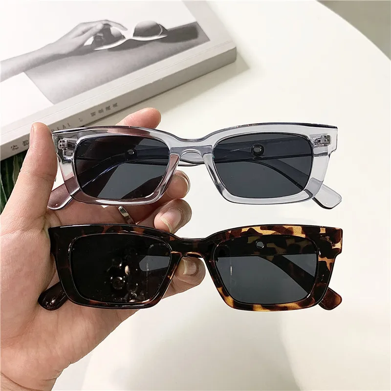 

2021 Rechteck Vintage Sonnenbrille Marke Designer Retro Punkte Sonnenbrille Weibliche Dame Brillen Cat Eye Fahrer Brille