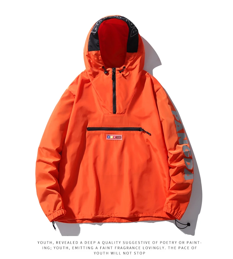 Плюс 8xl 7xl 6xl 5xl Мужская толстовка с капюшоном хип хоп пуловер толстовки Уличная Повседневная модная одежда хипстер Весна - Цвет: Оранжевый