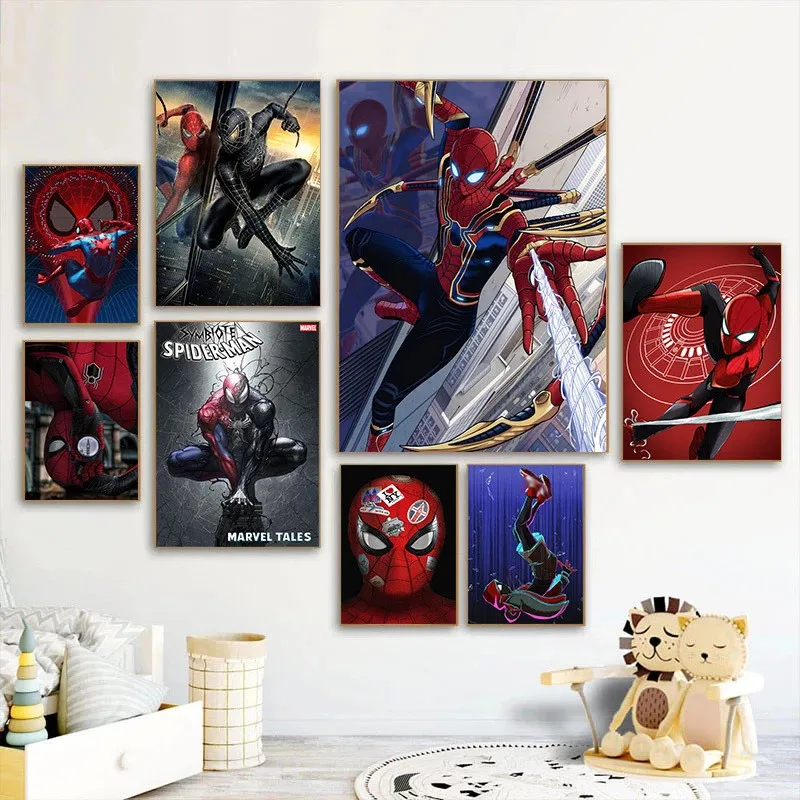 Алмазная картина с супергероями Marvel постеры из аниме Человек-паук Настенная для