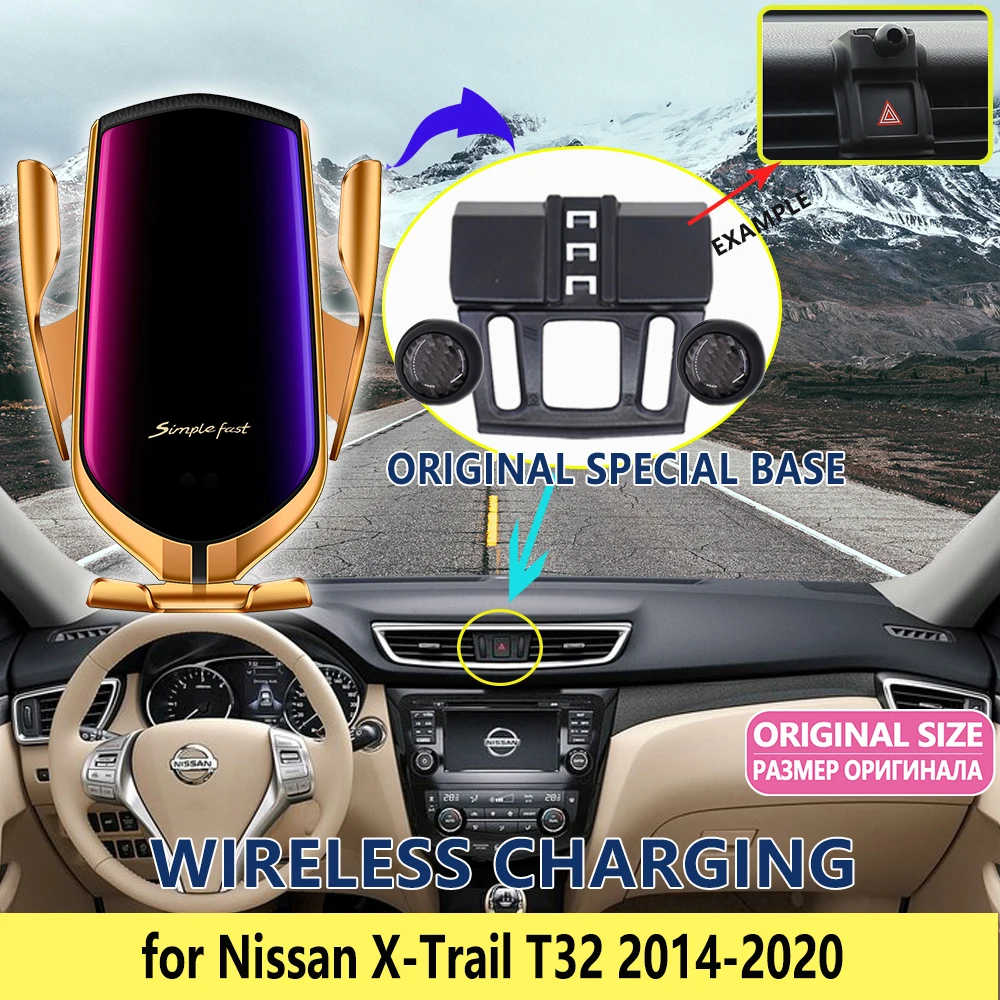 Car Mobile Phone Holder for Nissan X-Trail T32 2014 2015 2016 2017 2018 2019 Gravity Support Car Accessories for iphone Xiaomi