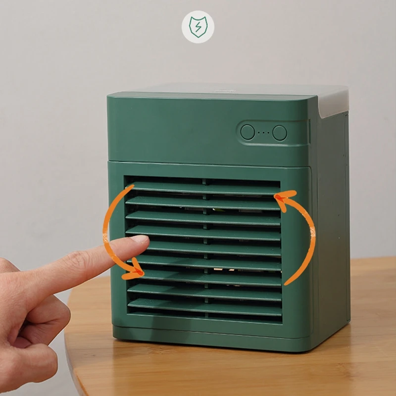 

HOT-Mini Spray Fan Charging Air Conditioning Fan Desktop Air Cooler Small Mini Water Cooling Fan for Office Home