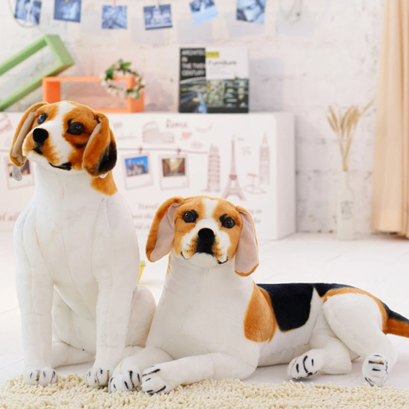 Giant Big size Beagle Dog Toy Realistic Stuffed Animals Dog Plush Toys Gift For Children Home Decor Pet Store Promotion Mascot images - 6