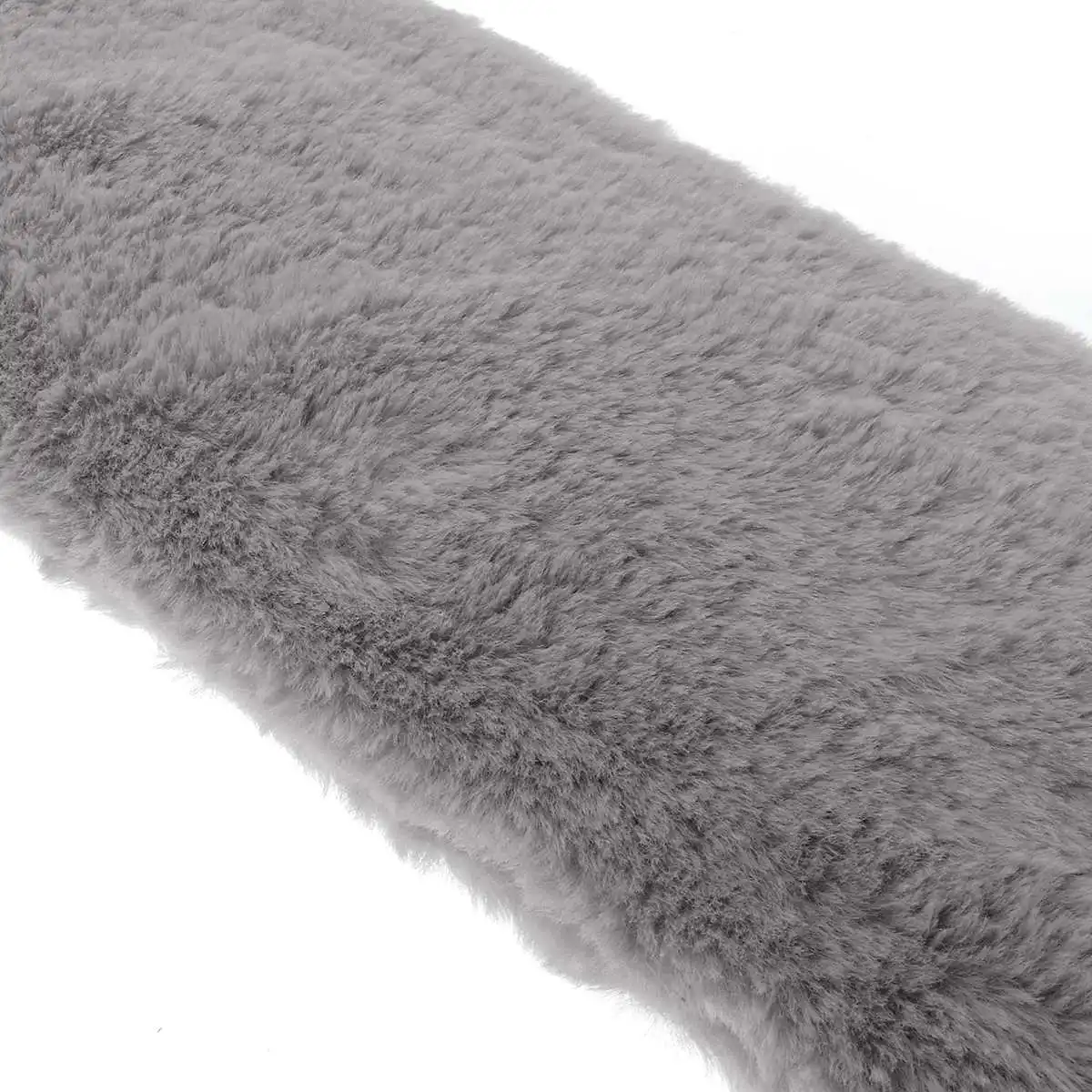 

74*14cm Fur Rubber Extra Long Hot Water Bottles Bag With Knitted Removable Cover For Waist Hand Foot Warming Pink Grey