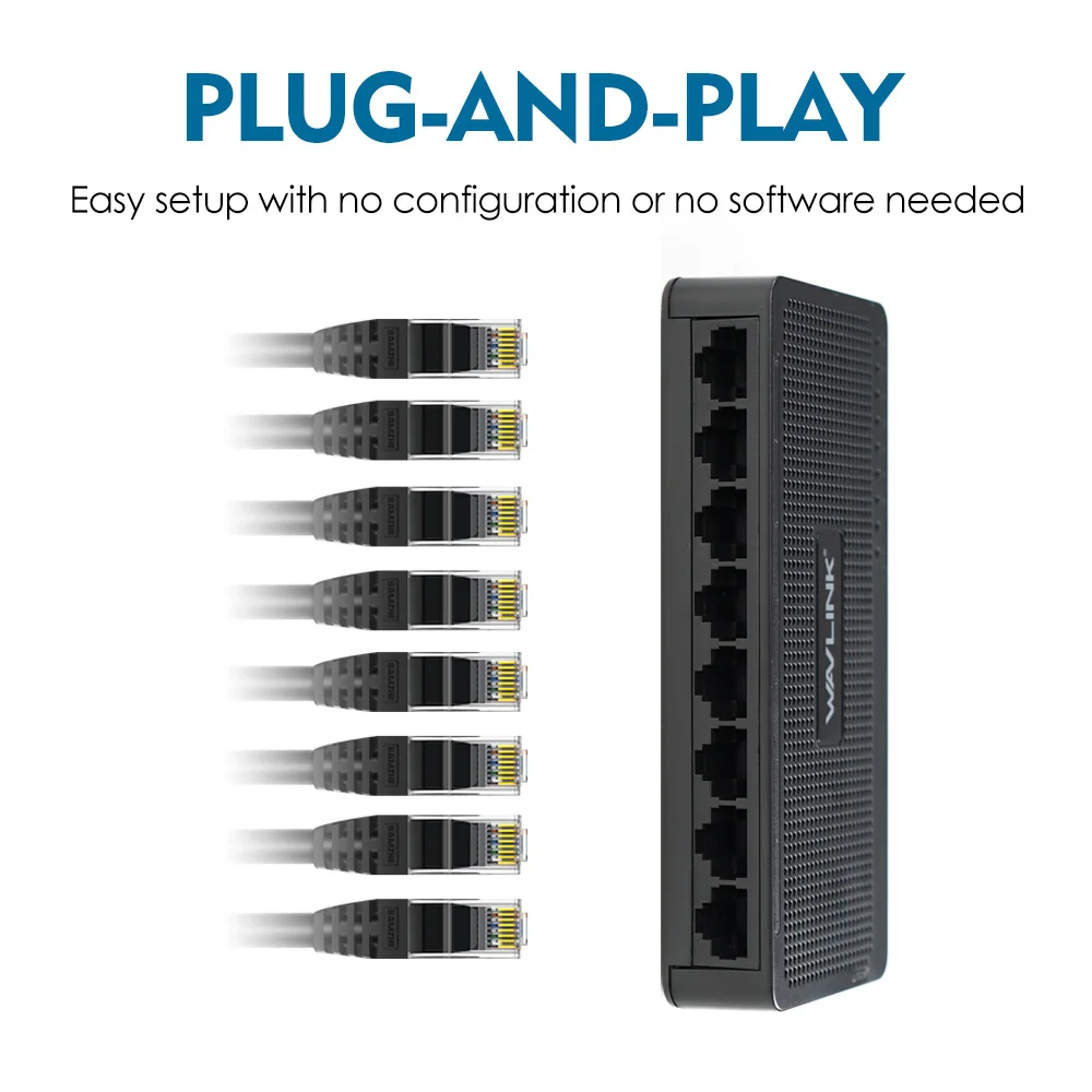 Wavlink несколько сетевых портов 10/100 м Быстрый Ethernet настольный коммутатор usb хаб с