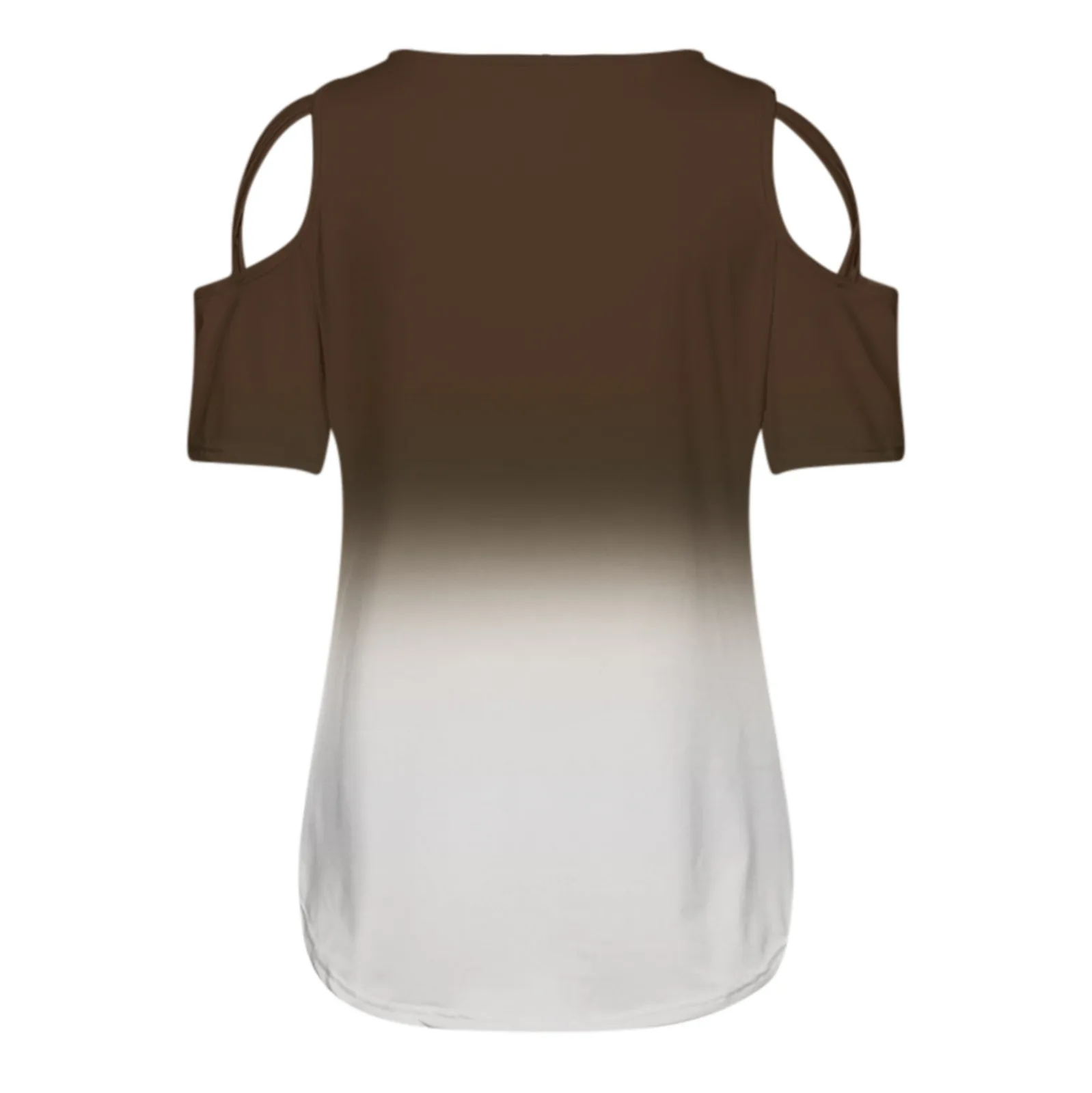 

Summer Gradient Short Sleeve T-shirts Women Casual Off the Shoulder Tees Tops Harajuku Streetwear 2021 Mujer Camisetas A40