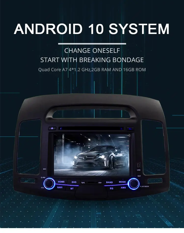 LJDA Android 10,0 автомобильный dvd-плеер для HYUNDAI ELANTRA 2007-2011 2 Din автомагнитола gps навигация стерео Мультимедиа wifi автоаудио