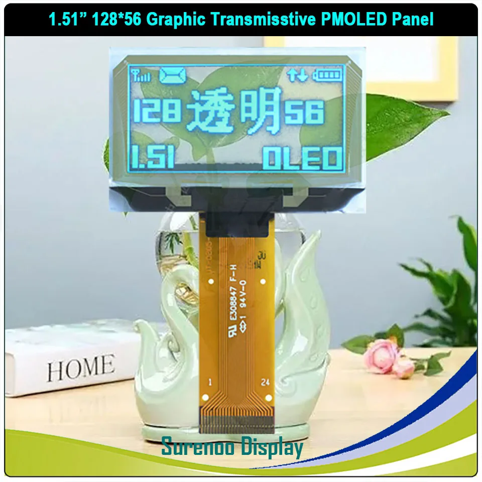 Реальный OLED-дисплей 1 51/1 54 &quot128*56 12856 12864 графическая прозрачная панель PMOLED