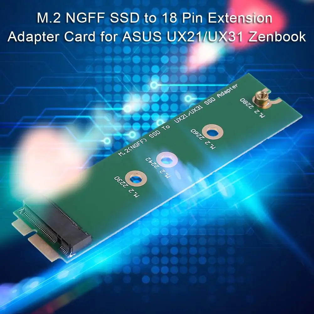 1 шт. M.2 NGFF SSD на 18 Pin удлинитель адаптер карта для ASUS UX21/UX31 Zenbook | Компьютеры и офис
