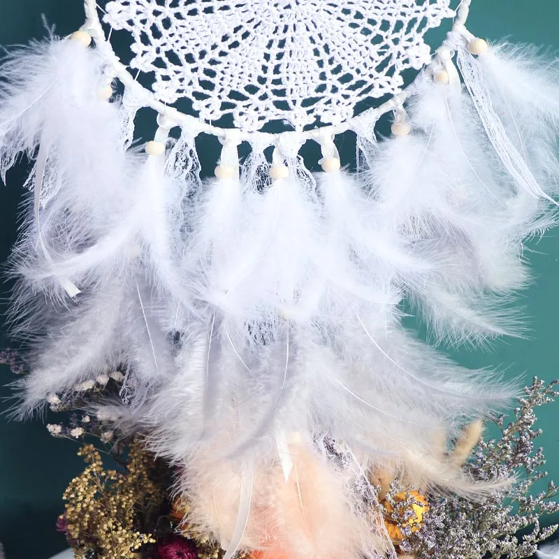 Большие белые ловцы снов украшение для детской комнаты в скандинавском стиле