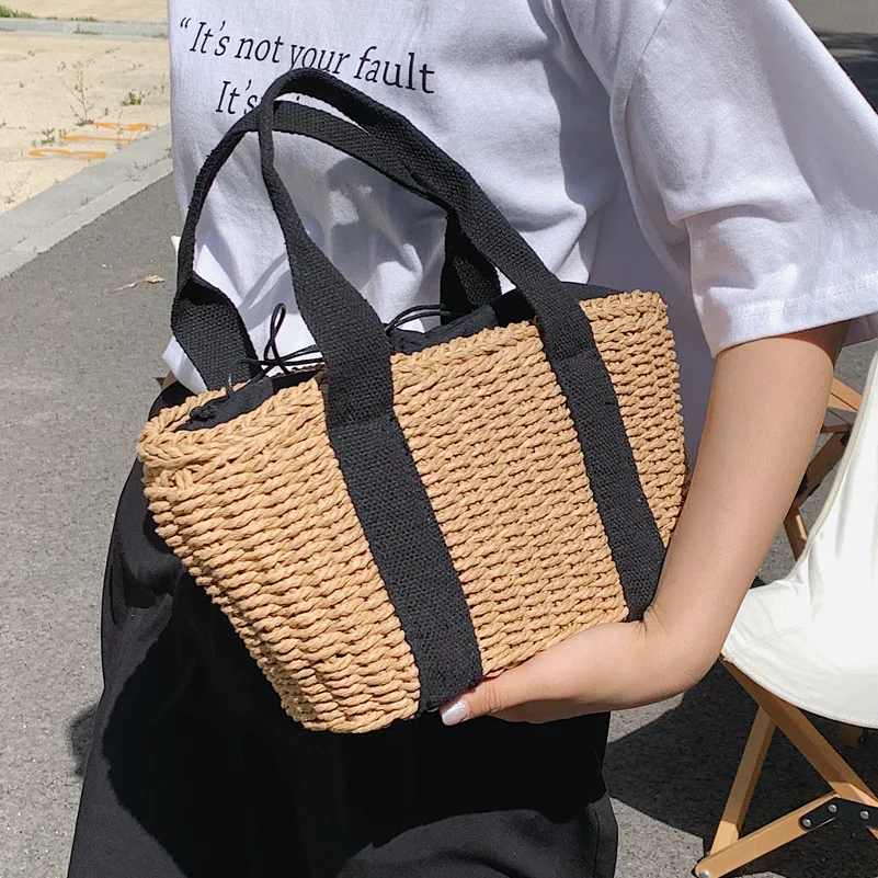 

Сумка женская летняя из соломы, пляжный саквояж ручной работы, Дизайнерские Сумочки на плечо