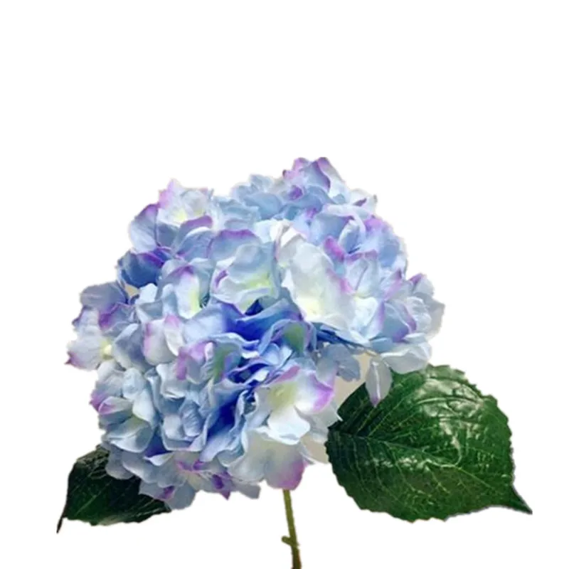 

European Pastoral Style White Artificial Silk Flower Fabric Hydrangea Bouquet For Wedding Party Decorations 5 Color New Arrival