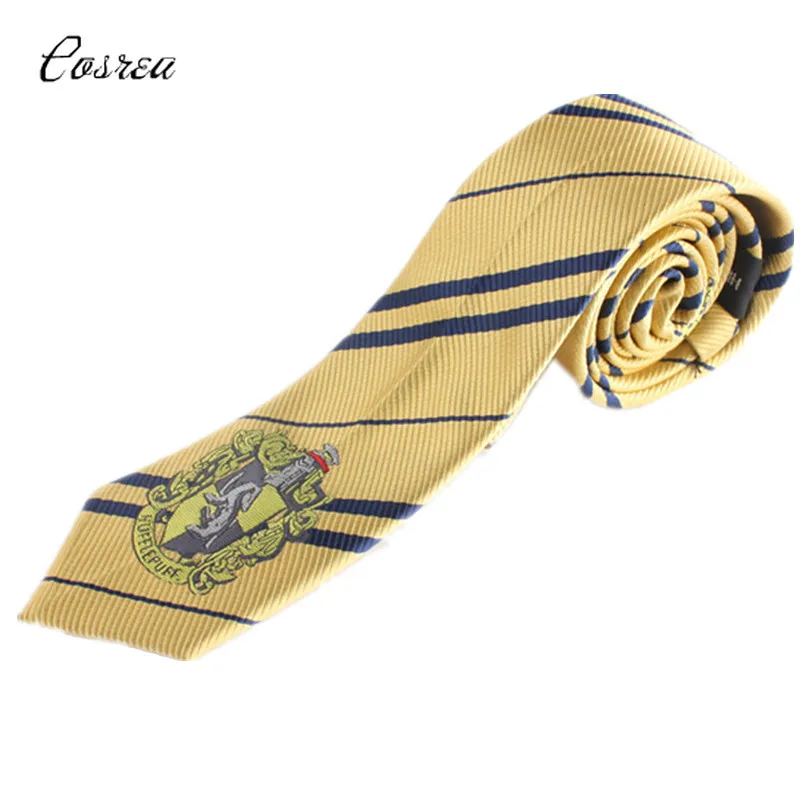 6 галстуков каждого цвета Хогвартс галстук Слизерин Hufflepuff Ravenclaw Хэллоуин сценический волшебный Косплей