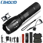 Яркий тактический светодиодный фонарик XM-L L2T6, 5 режимов, 3000 лм, масштабируемый фонарик с батареей 18650, водонепроницаемый фонарь для охоты, кемпинга