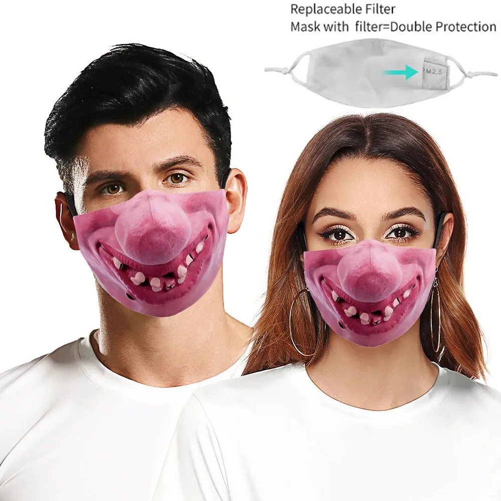 

NEW Funny Big Nose Monkey Mouth Cosplay Women's Men Unisex Masks Face Protection Dustproof Cycling Spots Breathable Adult Mask