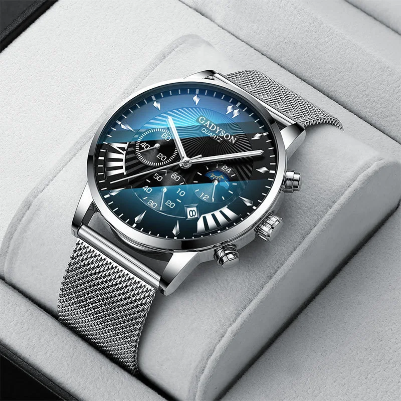 

2021 Mens Watch Quartz Stainless Steel Wristwatch Business Date Watch Luxury Brand Montre Homme Relogio Masculino Zegarek Meski